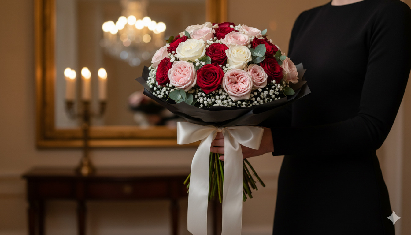 Spring garden mixed bouquet